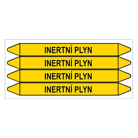 Značení potrubí, inertní plyn,4 ks, 250 × 26 mm